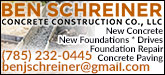 Ben Schreiner Concrete Construction Co. Sponsorship Banner