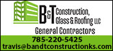 B & T Const. & Glass Sponsorship Banner